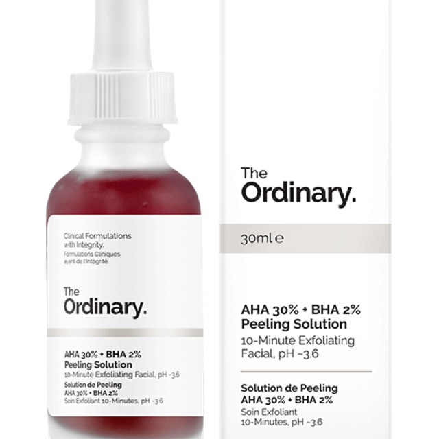 The ordinary aha+bha peeling solution