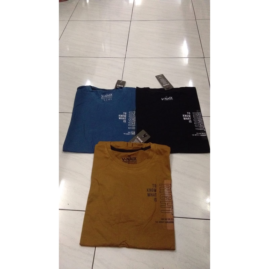 Kaos oblong Pria dewasa OBM 184 V-naix size L