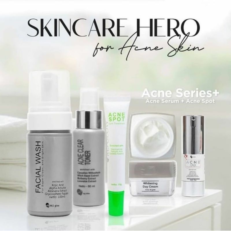 MS GLOW PAKET ACNE ORIGINAL/ACNE SERIES MS GLOW