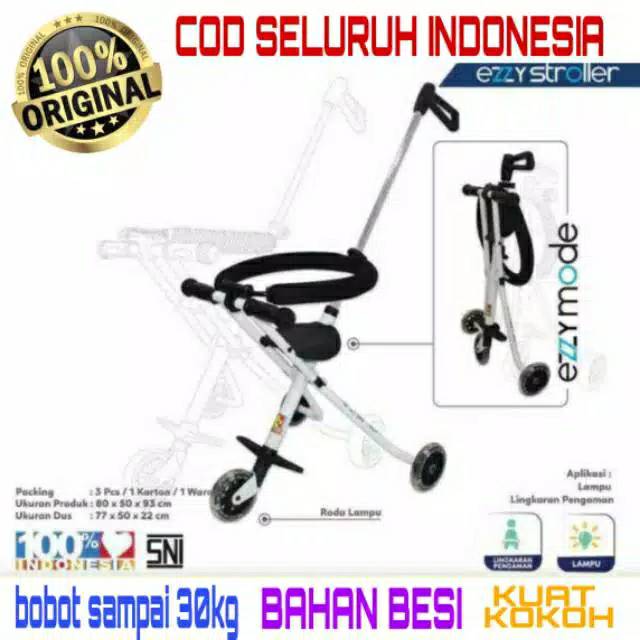 EZZY STROLLER ANAK PORTABLE MICRO TRIKE KURSI DORONG LIPAT 3 RODA TRICYCLE SCOOTER BAYI PMB