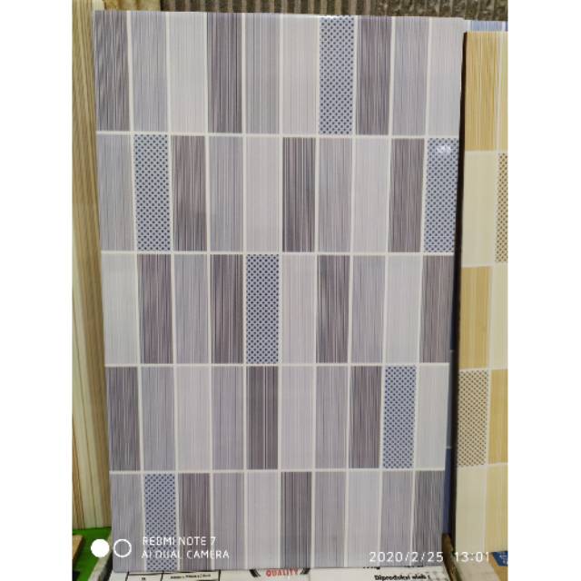  Keramik  Dinding  Uno  Lavender Grey 25 X 40 Ceramic Dapur