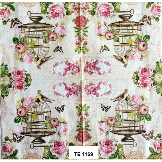 Tisu  Napkin Kerajinan  Decoupage Eropa  33X33 CM TE 1169 TTS