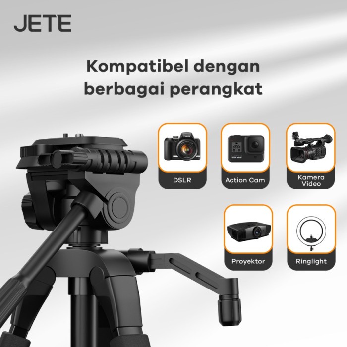 Tripod Vlog | Tripod Professional Kamera DSLR/Kamera Video JETE H11