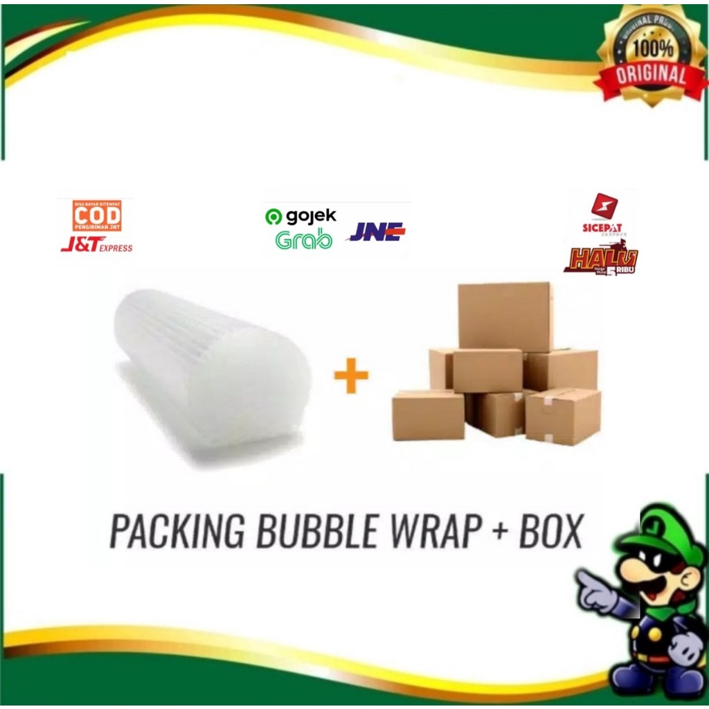 

PACKING TAMBAHAN EXTRA BUBLEWRUAP DAN BOX KARDUS