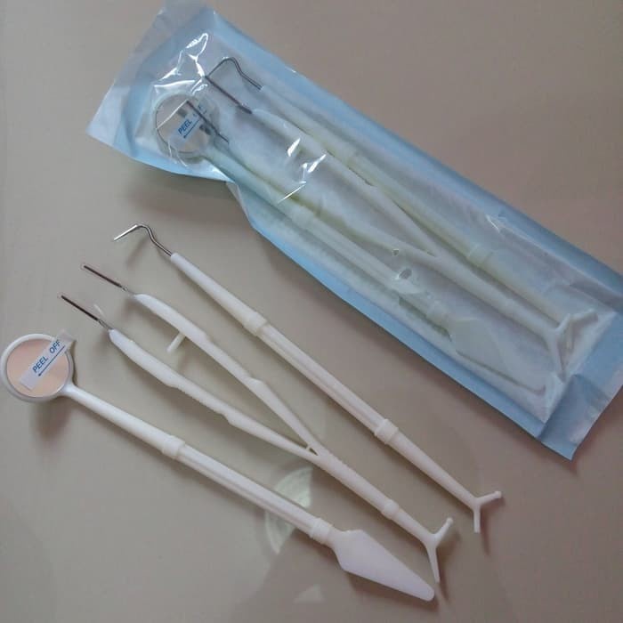 Disposable Dental Instruments Dental Kit, 1 pack (Dental Mirror, Probe , Tweezer)