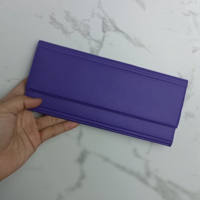 A-ZAHRA DOMPET DISIPLIN KEUANGAN POLOS MINI / DOMPET WALLET 32 SLOT UANG / DOMPET KE UANGAN-UNGU - MINI
