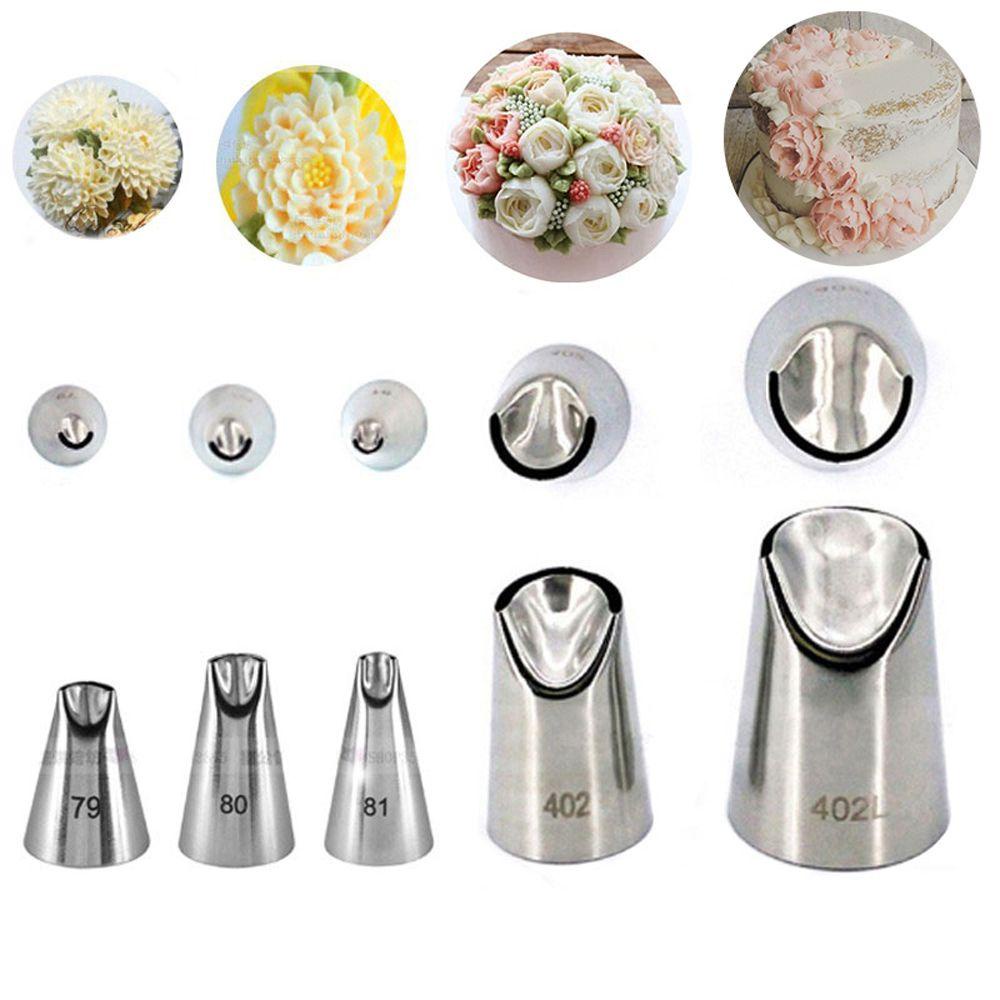 Populer 1pc/5 PCS Russian Nozzle Pastry Bunga Baking Icing Piping Tips