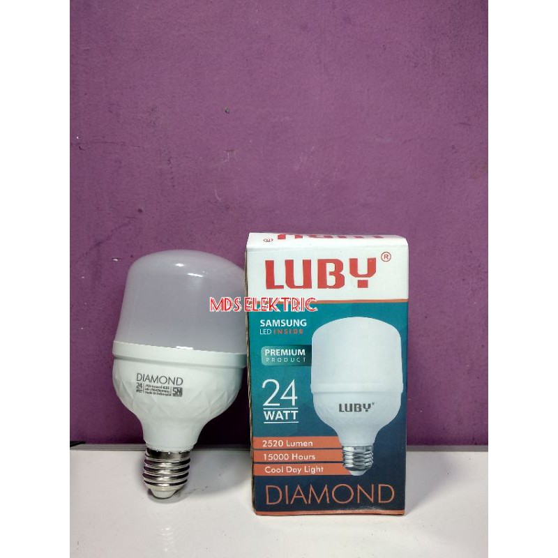 BOHLAM LAMPU LED LUBY DIAMOND CAPSULE 24 WATT CAHAYA PUTIH