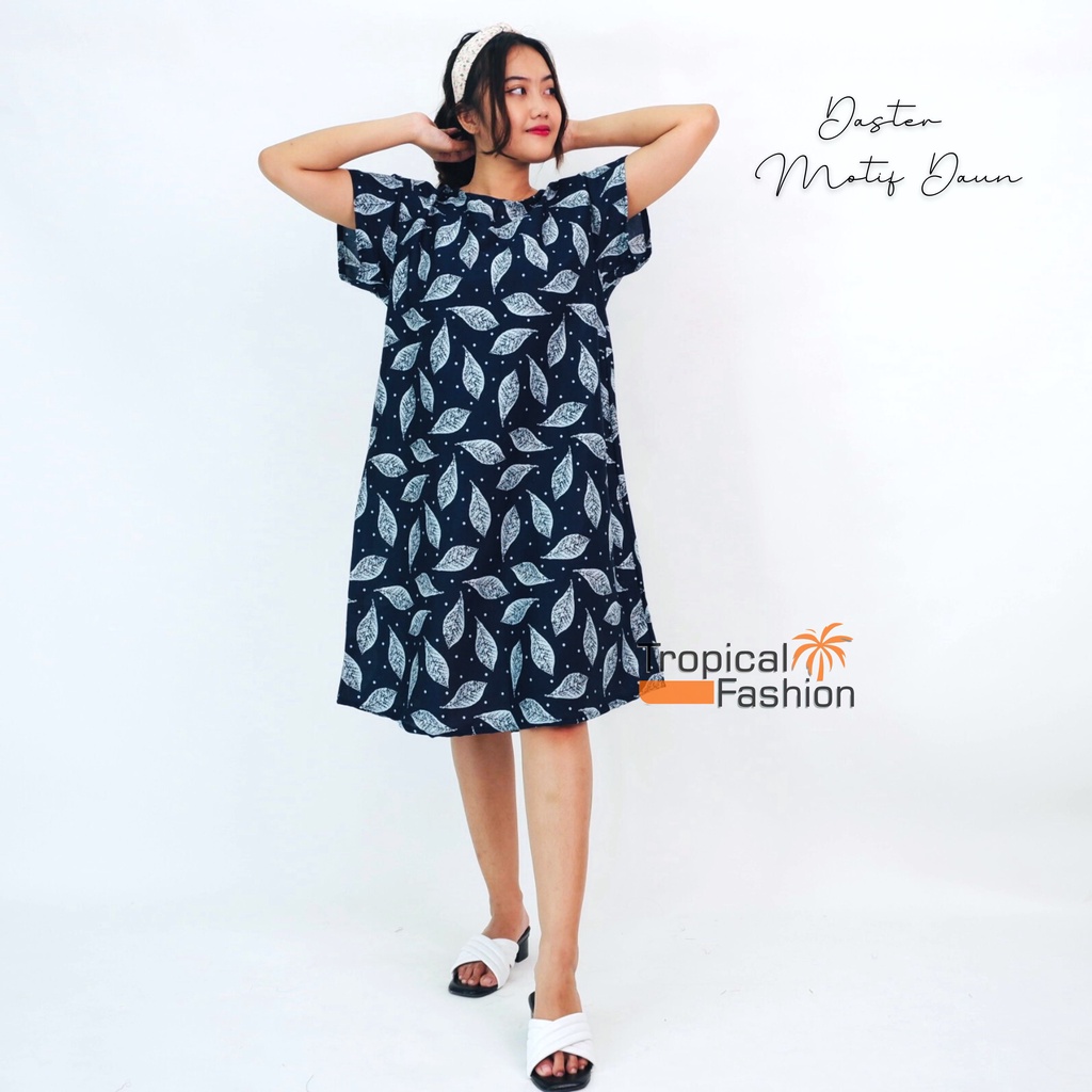 Daster Bali Motif Daun Bahan Rayon Premium Untuk Remaja dan Dewasa Termurah