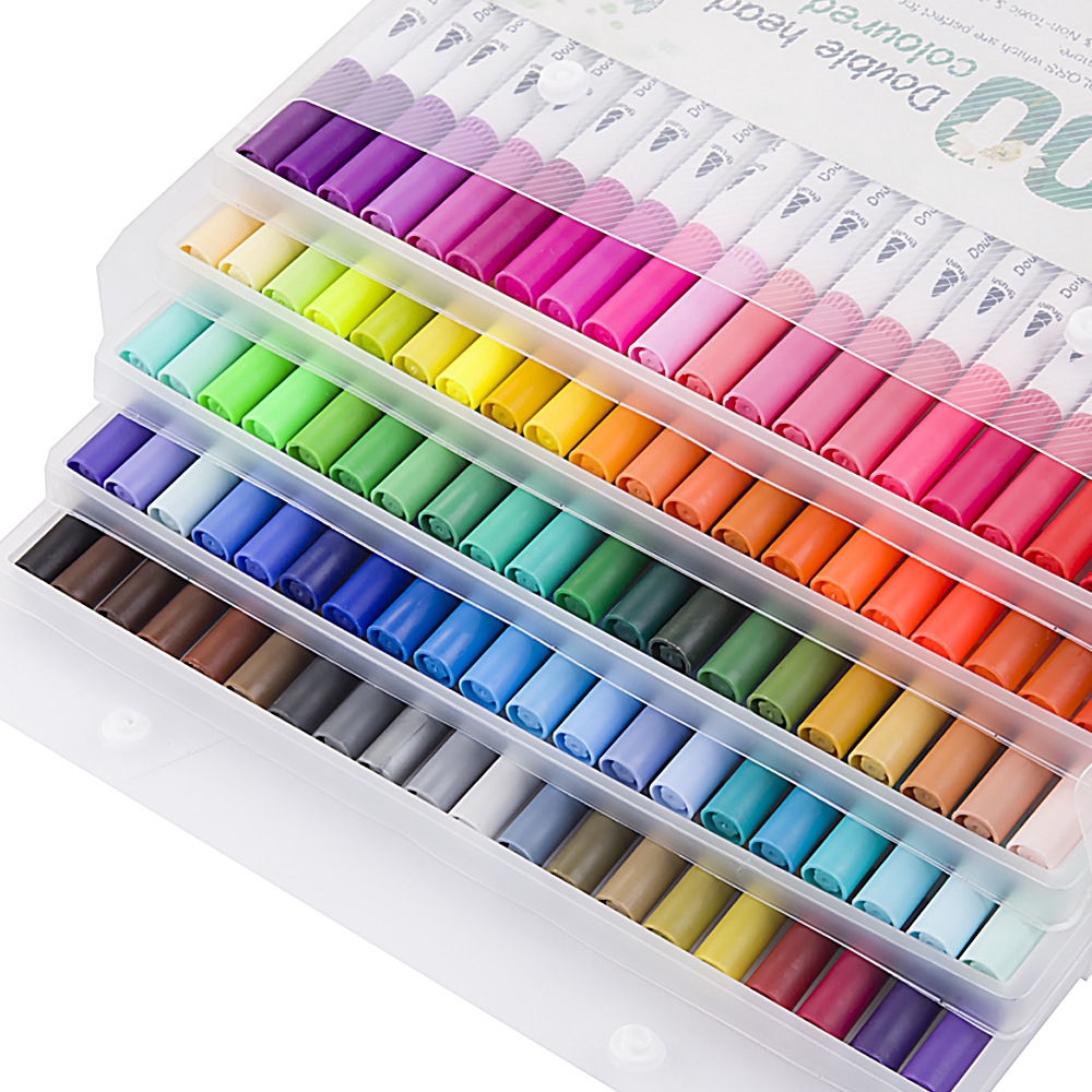 12/24/36/48/60 Colors Set Watercolor Brush Art Markers