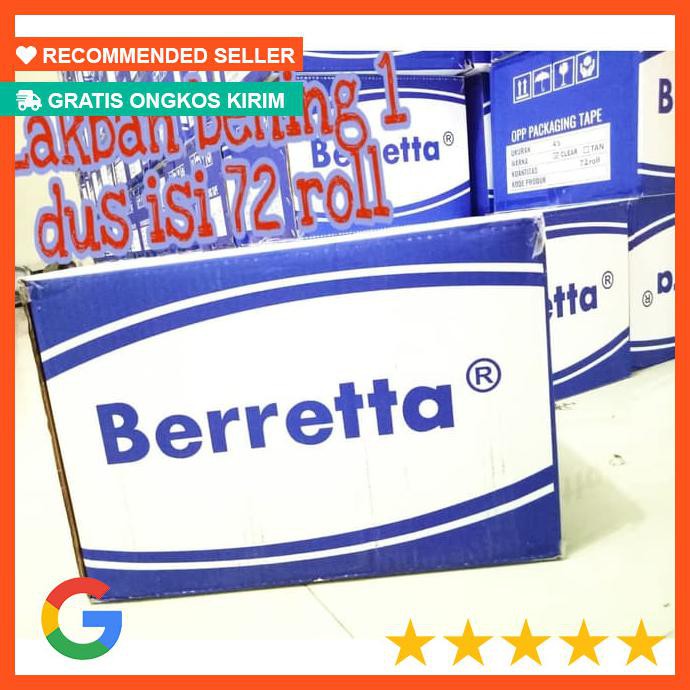 

BIG SALE ! G73 ( 1 DUS 72 ROLL ) LAKBAN BERRETTA BENING HARGA PABRIK 2 IN
