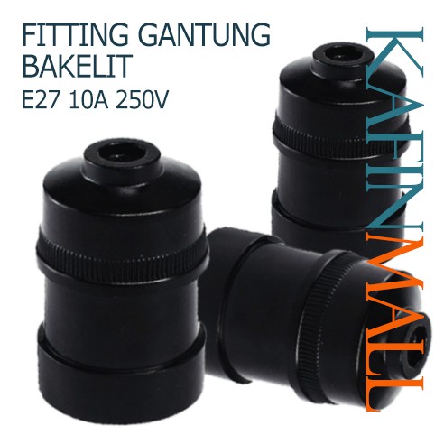 FITTING/DUDUKAN GANTUNG BAKELIT E27 10A 250V BAHAN TEBAL SNI