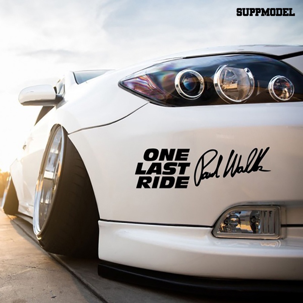 Stiker Tulisan Paul Walker One Last Ride Reflektif Untuk Mobil