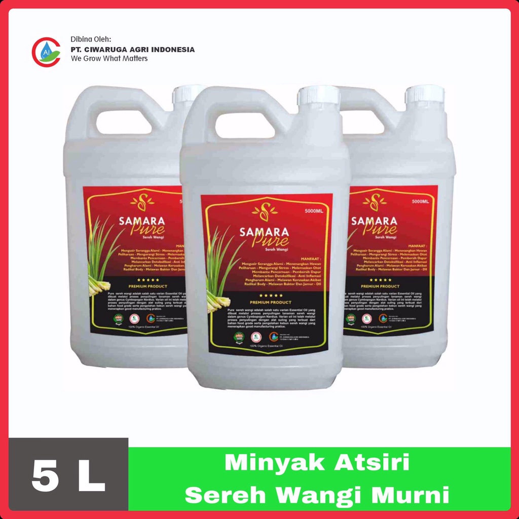 Minyak Atsiri Sereh Wangi Murni / Samara Pure Oil 5 Liter
