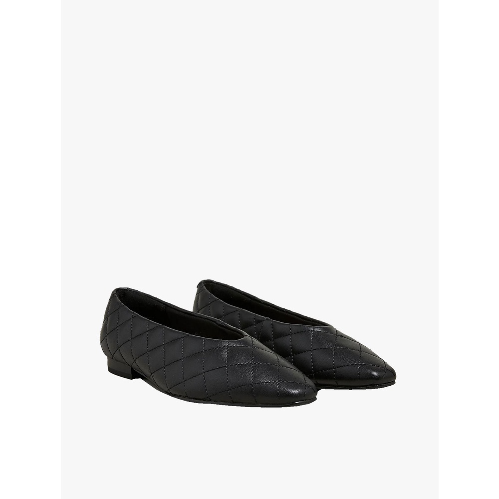 MARKS & SPENCER - Flat Shoes Wanita - Leather Quilted Chisel Toe Ballet Pumps
