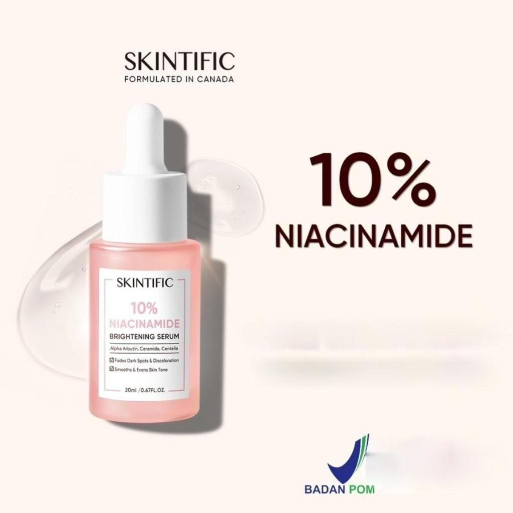 ★ BB ★  SKINTIFIC 10% Niacinamide Brightening Serum 20Ml 【BPOM】