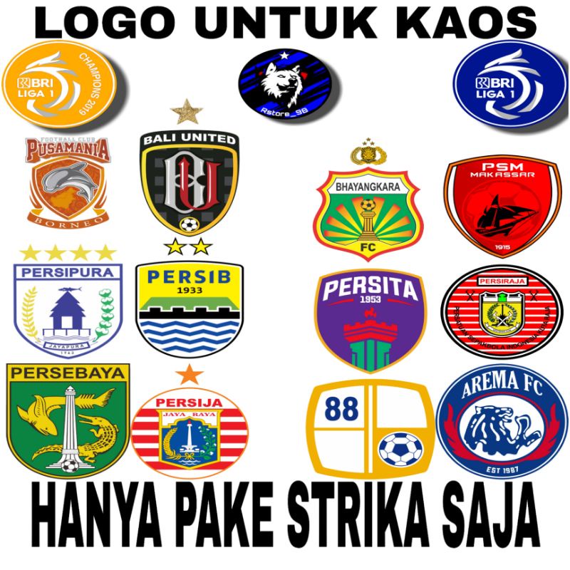 (PROMO HARI INI) LOGO BRI LIGA 1 PATCH PERSIB PERSIJA PERSEBAYA AREMA BALI UNITED