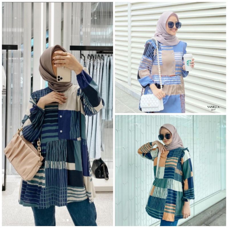 Last Stok - Doris Blouse Miami Boston Soho S M by Vanillahijabofficial Vanillahijabstudio VH