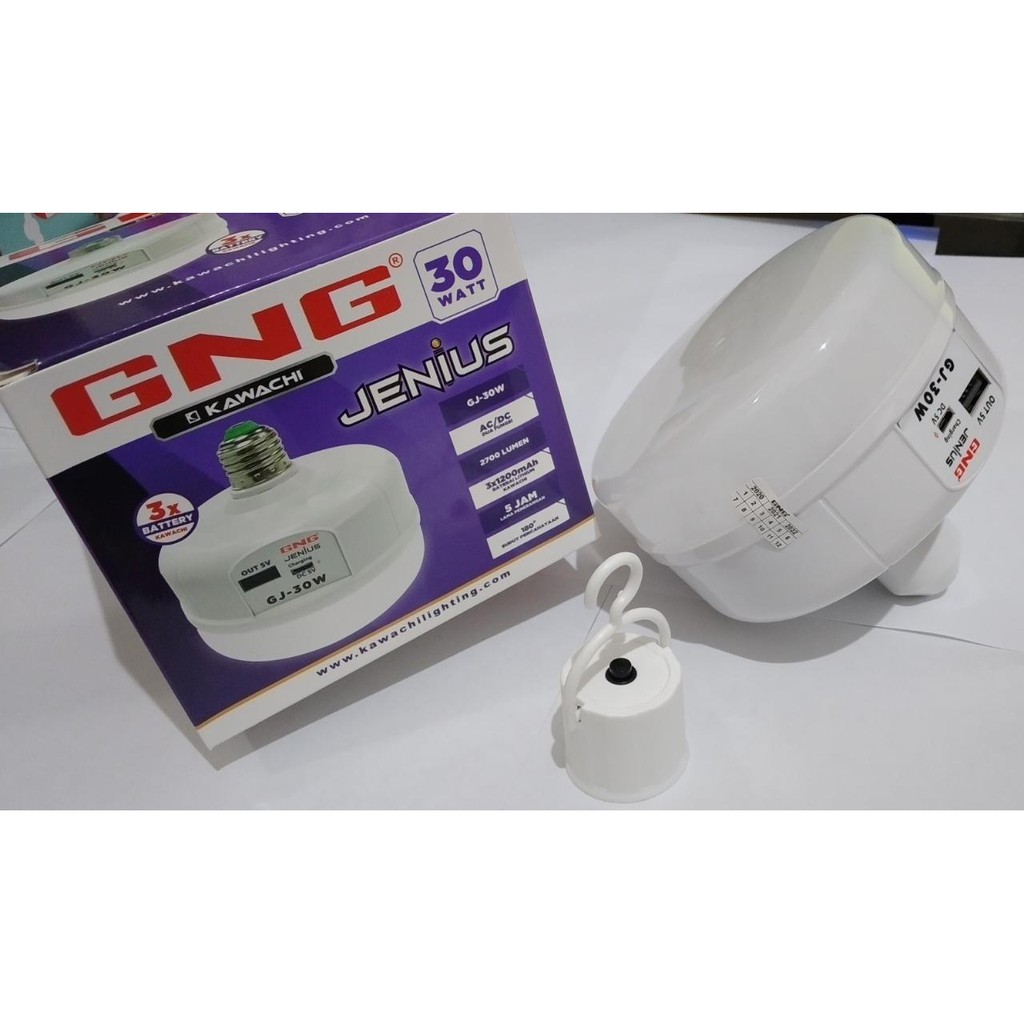 Lampu Emergency Fitting + Remote ASC-2035 |Tahan 8 Jam &amp; Aki Doube