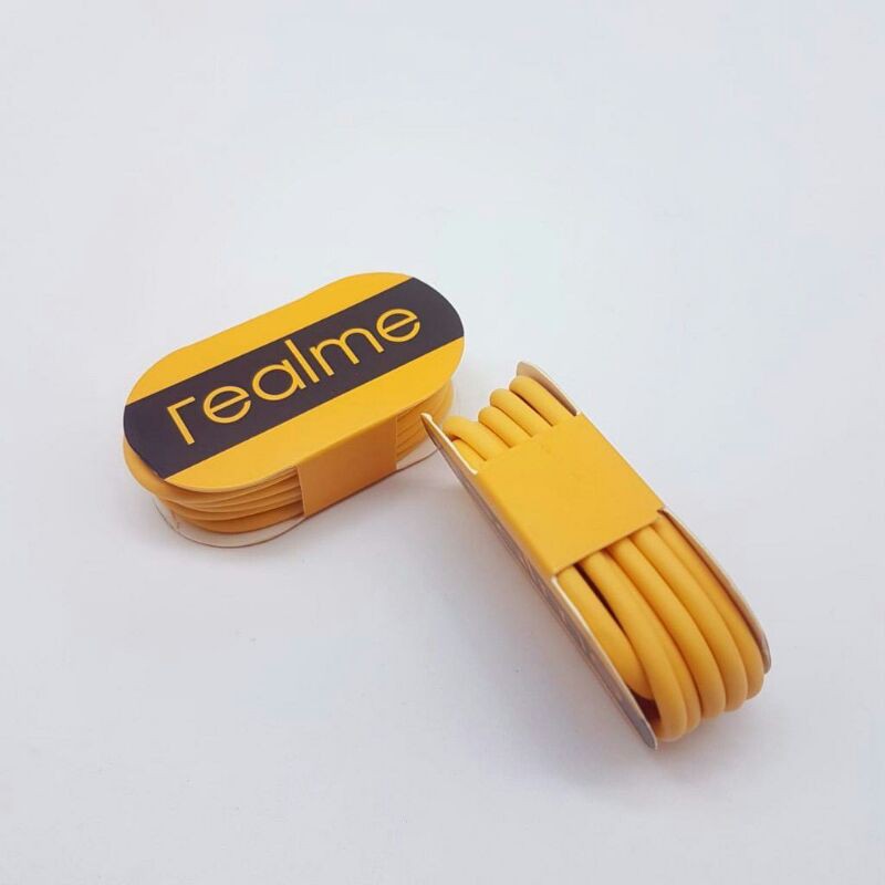 Kabel Data Realme  packing orange Vooc Fast Charging Micro USB &amp; Type-c USB