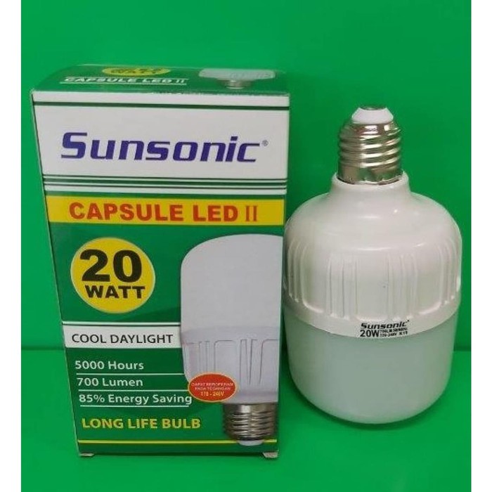 Sunsonic Lampu Bohlam LED JUMBO 5 watt - 30 Watt Hemat Energi 85% - Putih