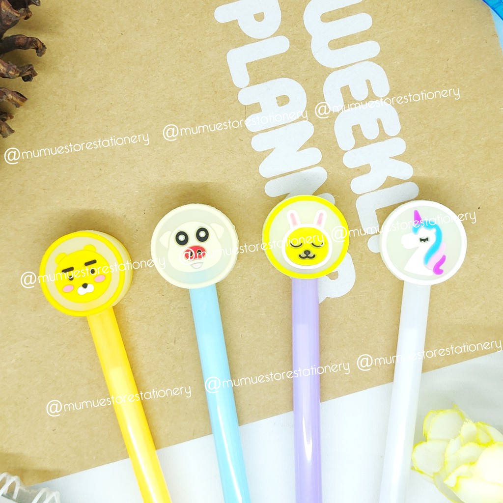 

PULPEN BERKARAKTER GLOW IN THE DARK 12PCS /gel pen / Ink gel pen