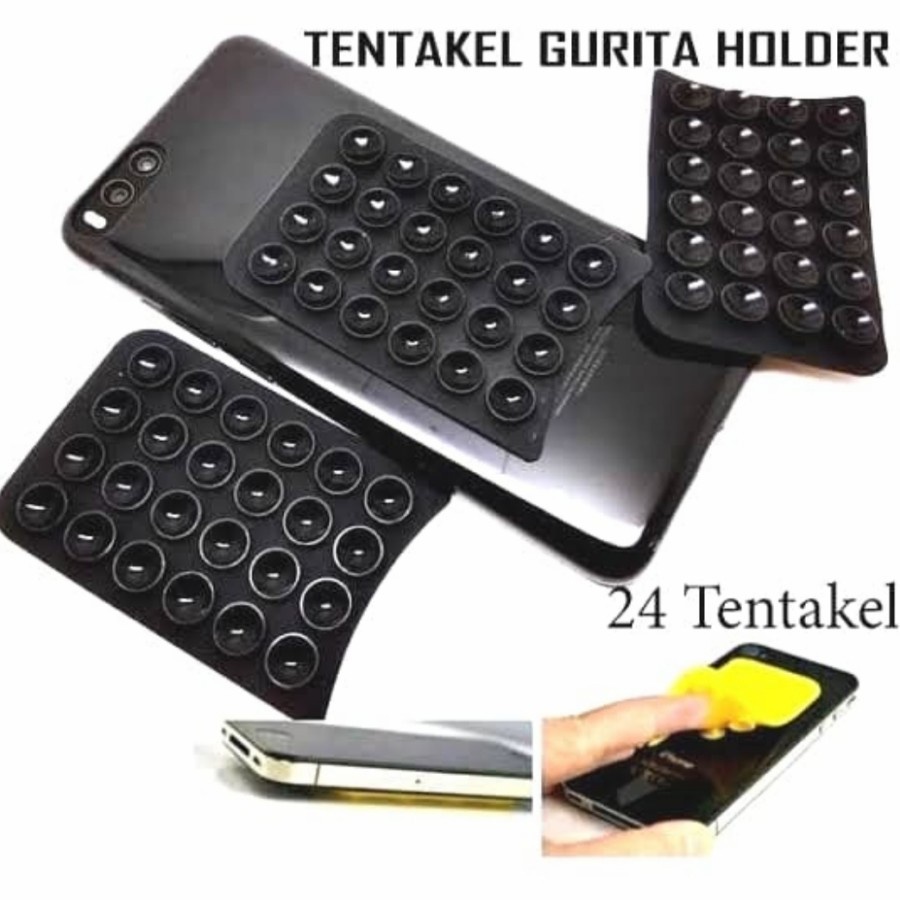 Gurita HP Kuat Tempelan Phone Holder Motor Mobil Murah Perekat Super Aksesoris Handphone