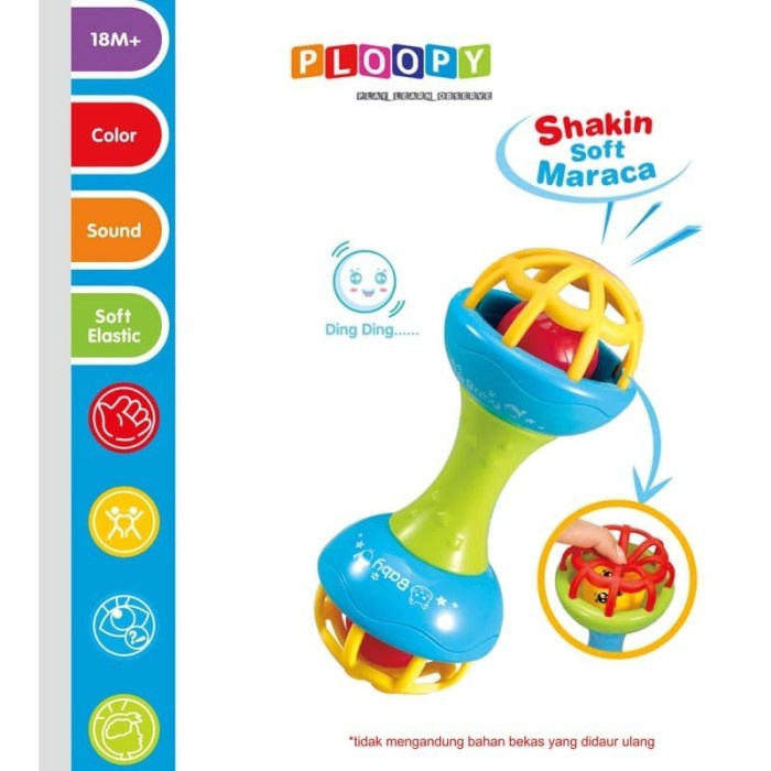 PLOOPY SHAKIN SOFT MARACA PP21141 (MAINAN)