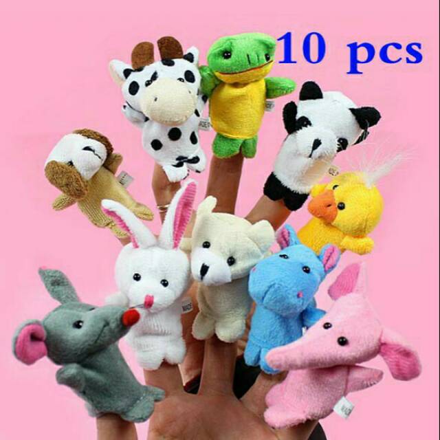 Boneka Jari Anak Edisi Hewan atau Finger Animal Family Set isi 10 pcs