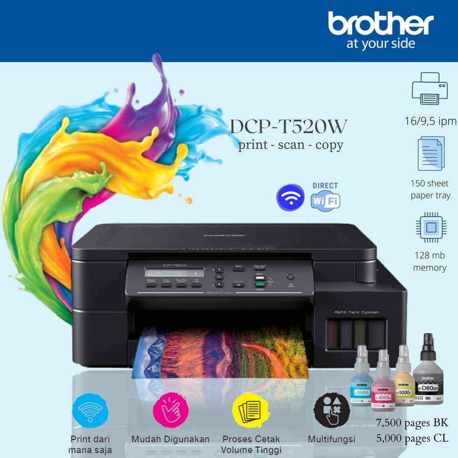 PRINTER BROTHER DCP-T520W WIFI