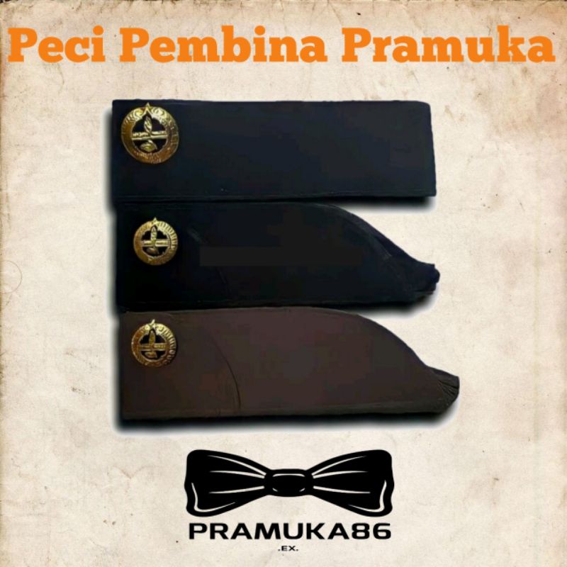 Topi Pembina Pramuka - Peci Pembina Pramuka Pembina + Tanda topi (Pin)