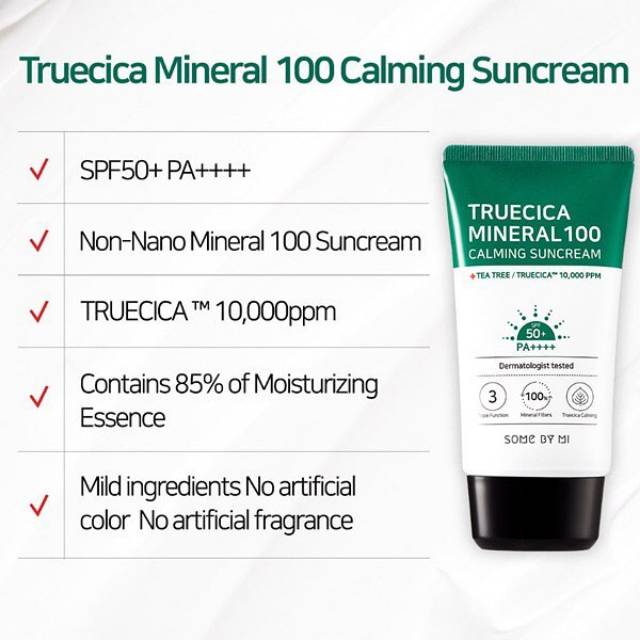 [BPOM] Some By Mi / SOMEBYMI - Truecica Mineral Calming Tone Up Suncream 50ml | Aqua Calming Suncream 50ml