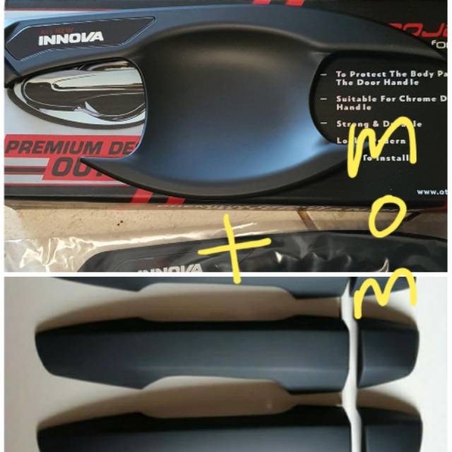 Paket Cover Handle Pintu Outer Mangkok Premium Black Hitam Doff All New Innova Reborn Shopee Indonesia