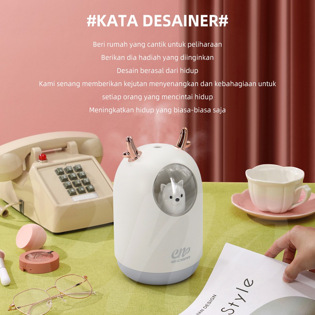 [endear]100% ORI cute Bear Humidifier 300ML Essential Oil Diffuser Aroma Terapi Pengharum Ruangan-1