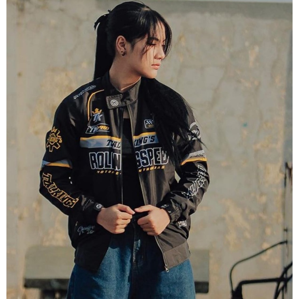 Jaket Rollingspeed x Total Kings BlackNyellow