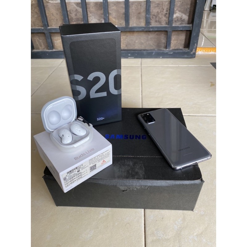 Samsung Galaxy S20 PLUS free galaxy buds live dan aksesoris Preloved Second Bekas