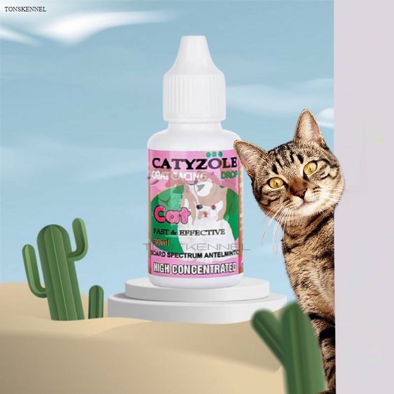 CATYZOLE DROP 30ml Obat Anti Cacing Kucing Cat Kitten 30 ml