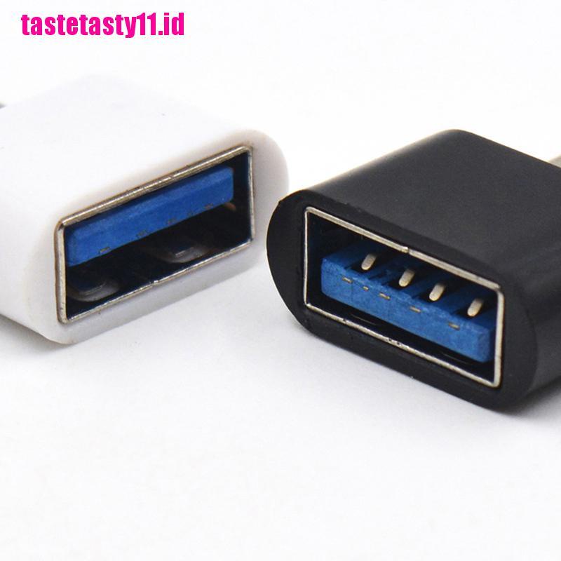 2 Pcs Adaptor Konverter Data USB Tipe C Male Ke USB 2.0 Female OTG