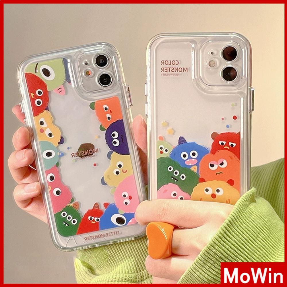 iPhone Case Silicone Soft Case Shockproof Camera Cover Protection Plating Button Cute Cartoon Monster Compatible For iPhone 11 iPhone 13 Pro Max iPhone 12 Pro Max iPhone 7 Plus