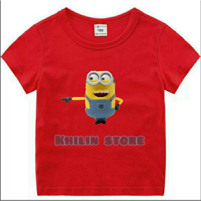 kaos anak minion cwo cwe usia 2-10th baju anak minion katun baju kaos anak anak minion unisex kaos anak premium baju anak minion unisex usia 2-10th original