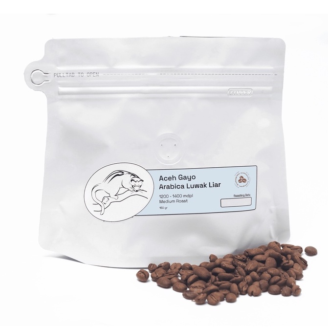 

Aceh Gayo Arabica Luwak Liar Roasted 150 gr - (Biji Kopi/Kopi Bubuk)