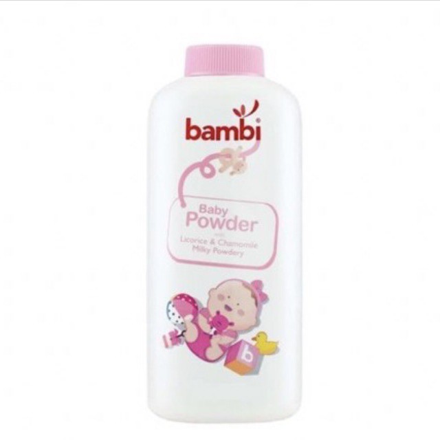 Bambi baby Powder Pink 100gr - Bambi bedak bayi pink 100gr