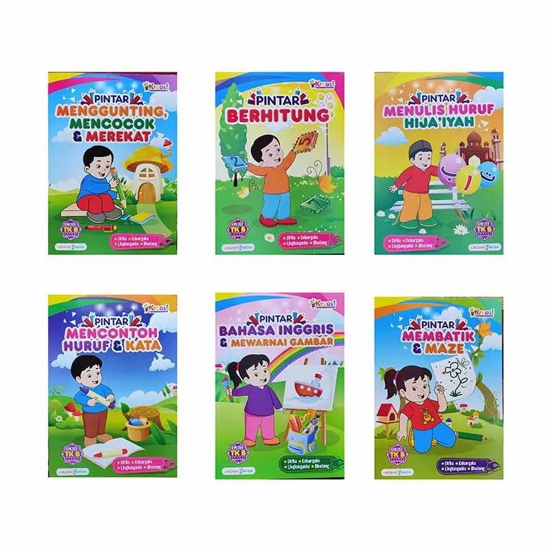 

LINGKAR MEDIA Kreatif Berprestasi TK B Semester 1 Paket Buku [6 Pcs]