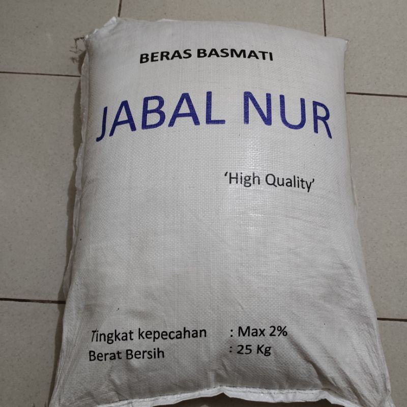 

Beras basmati Jabal Nur 25 kilo.