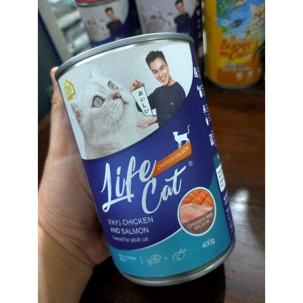 Life Cat Kaleng Adult Chicken And Salmon 400 gram - Makanan Basah Kucing