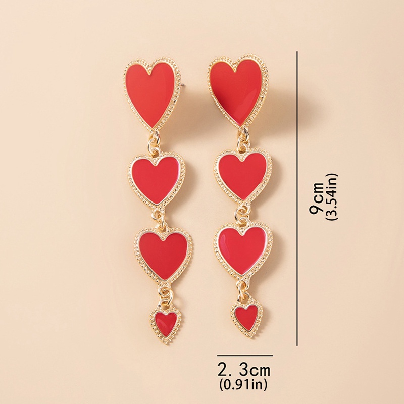 Anting Tusuk Gantung Temperament Bahan Sterling Silver 925 Desain Hati Gaya Korea / Trendy / Unik Untuk Wanita