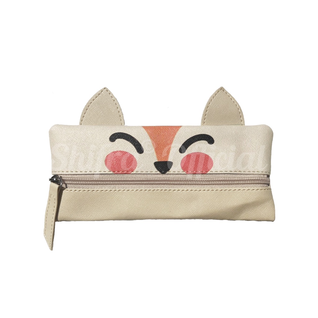 Shifra Tempat Pensil Animal Ears Cat Fox Lion Panda Monster