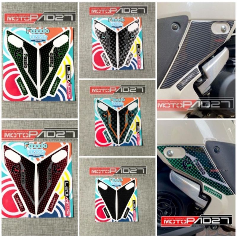 motopad27 stiker footstep yamaha fazzio bahan resin timbul premium