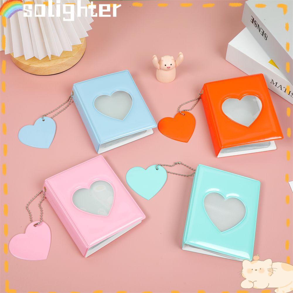 SOLIGHTER Idol Picture Storage Case Colorful Storage Book Photo Albums For 3 Inch Home Decor Mini Portable Cards Collection Photocard Holder/Multicolor