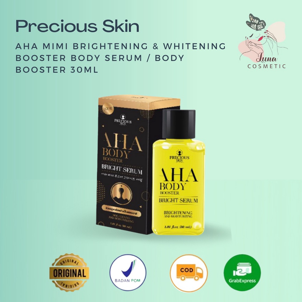 AHA MIMI Precious Skin Brightening &amp; Whitening Booster Body Serum / Serum Pemutih / Body Booster 30ml